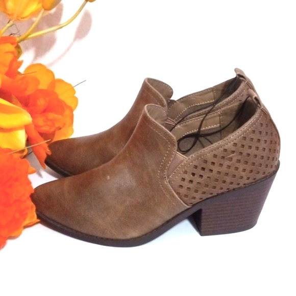 JELLYPOP BROWN BLOCK HEEL ANKLE BOOTS SIZE 7 NWT - Picture 4 of 8